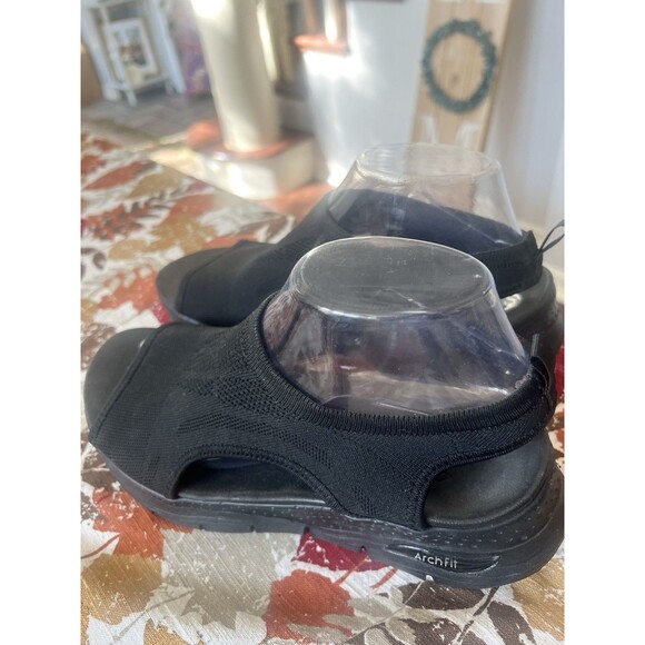 Skechers Arch Fit City Catch Sandals Womens Size 8 Black Slingback Open Toe - Picture 3 of 10